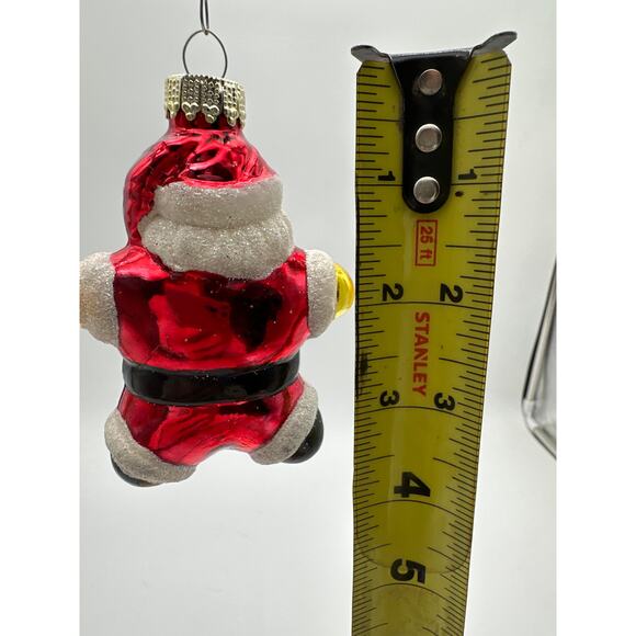 Vtg Mercury ornament Santa 3.5" Blown Glass Kris Kringle Claus Ornament Glass - Picture 4 of 8